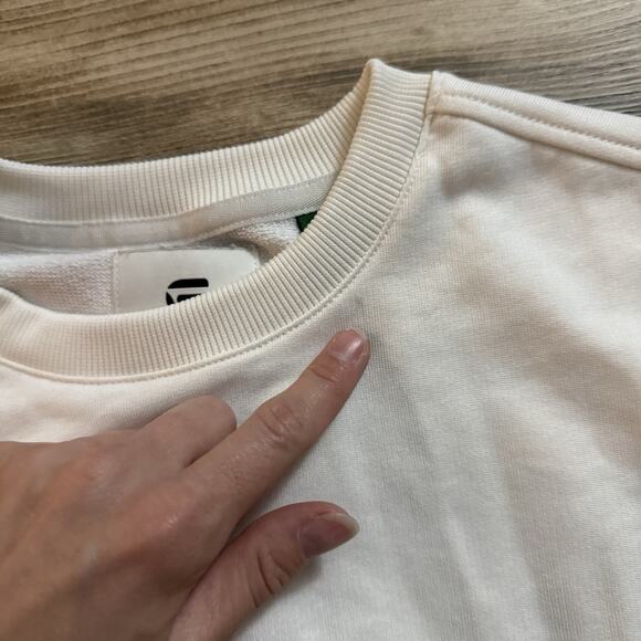 G-Star RAW Multi GR Relaxed Sweater Women’s XS Off-White Graphic Crewneck - Picture 3 of 8